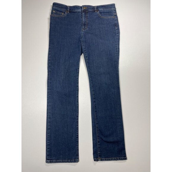 Lauren Ralph Lauren Women's Heritage Jean Size 12 Classic Straight Leg Dark Wash - Picture 10 of 12